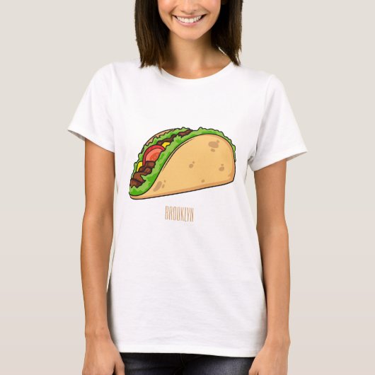 Taco-cartoon illustratie t-shirt (Voorkant)