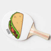 Taco-cartoon illustratie tafeltennisbatje (Zijkant)