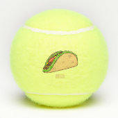 Taco-cartoon illustratie tennisballen (Achterkant)