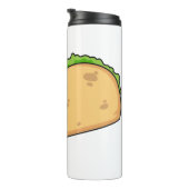 Taco-cartoon illustratie thermosbeker (Geroteerd rechts)