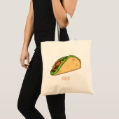 Taco-cartoon illustratie tote bag (Voorkant (product))