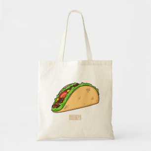 Taco-cartoon illustratie tote bag