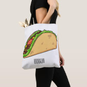 Taco-cartoon illustratie tote bag (Dichtbij)