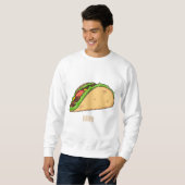 Taco-cartoon illustratie trui (Voorkant volledig)
