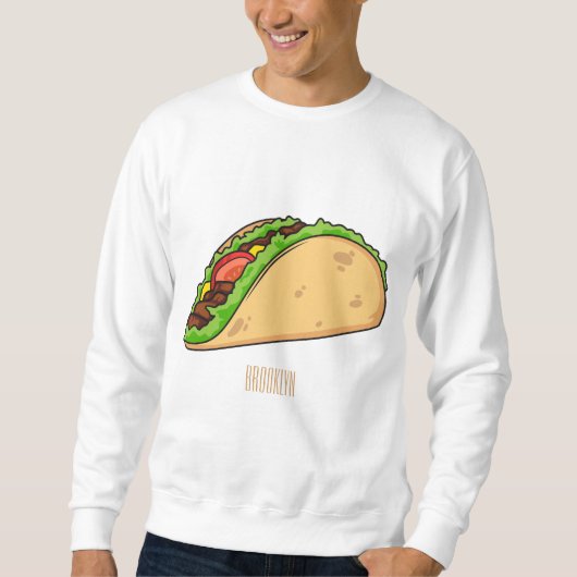 Taco-cartoon illustratie trui (Voorkant)