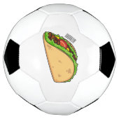 Taco-cartoon illustratie voetbal (Gedraaid)