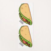 Taco-cartoon illustratie yogamat (Voorkant)