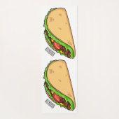 Taco-cartoon illustratie yogamat (Achterkant)