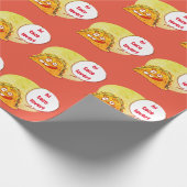 taco cartoon stijl grappige illustratie cadeaupapier (Hoek)