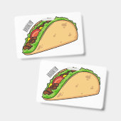 Taco-cartoonillustratie Badge (Voor- en achterkant)