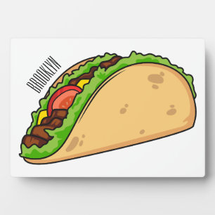 Taco-cartoonillustratie Fotoplaat