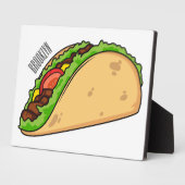 Taco-cartoonillustratie Fotoplaat (Zijkant)