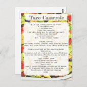 Taco-casserolerecept Briefkaart (Voorkant / Achterkant)