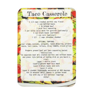 Taco-casserolerecept Magneet