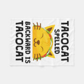 Taco Cat achterstevoren gespeld is Taco Cat Grappi Fleece Deken (Voorkant (Horizontaal))