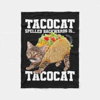 Taco Cat achterstevoren gespeld is Tacocat Meme Ge Fleece Deken