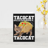 Taco Cat achterstevoren gespeld is Tacocat Meme Ge Kaart (Gele Bloem)