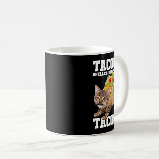 Taco Cat achterstevoren gespeld is Tacocat Meme Ge Koffiemok (Voorkant rechts)
