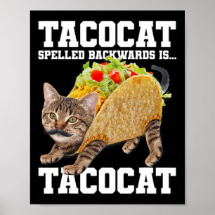 Taco Cat achterstevoren gespeld is Tacocat Meme Ge Poster