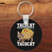 Taco Cat achterstevoren gespeld is Tacocat Meme Ge Sleutelhanger (Voorkant)