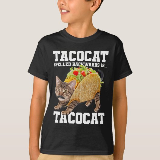 Taco Cat achterstevoren gespeld is Tacocat Meme Ge T-shirt (Voorkant)