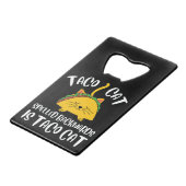 Taco Cat Creditkaart Flessenopener (Achterkant Gekanteld)