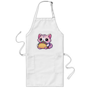 Taco Cat Delight - kawaii, tacos, katten, schattig Lang Schort