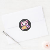 Taco Cat Delight - kawaii, tacos, katten, schattig Ronde Sticker (Envelop)