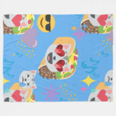 taco cat emoji blanket fleece deken (Voorkant (Horizontaal))