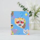 taco cat emoji briefkaart (Staand voorkant)