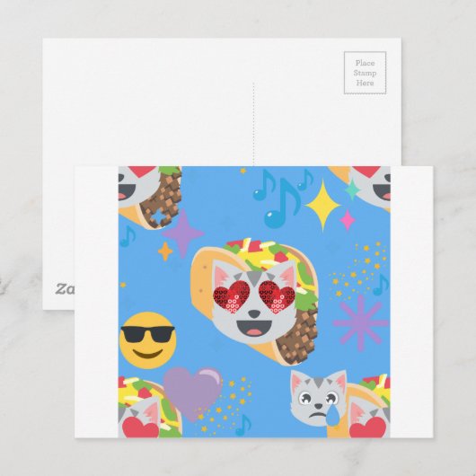 taco cat emoji briefkaart (Voorkant / Achterkant)
