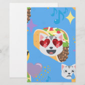 taco cat emoji briefpapier (Voorkant / Achterkant)