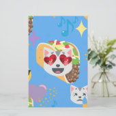 taco cat emoji briefpapier (Staand voorkant)