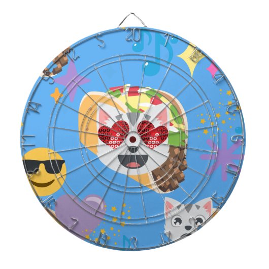 taco cat emoji dartbord (Voorkant)