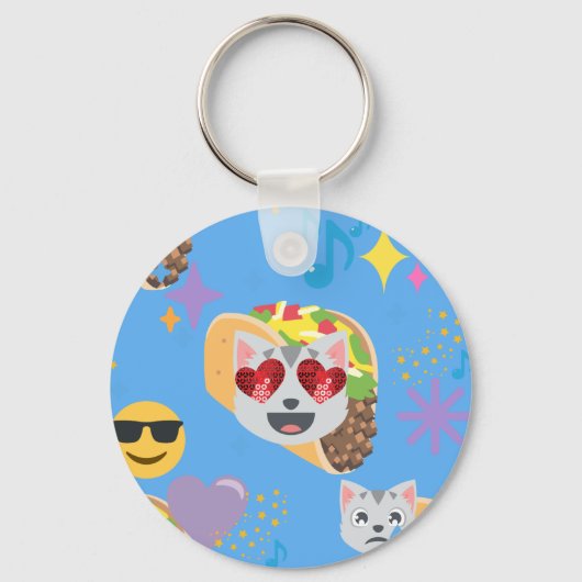 taco cat emoji sleutelhanger (Voorkant)