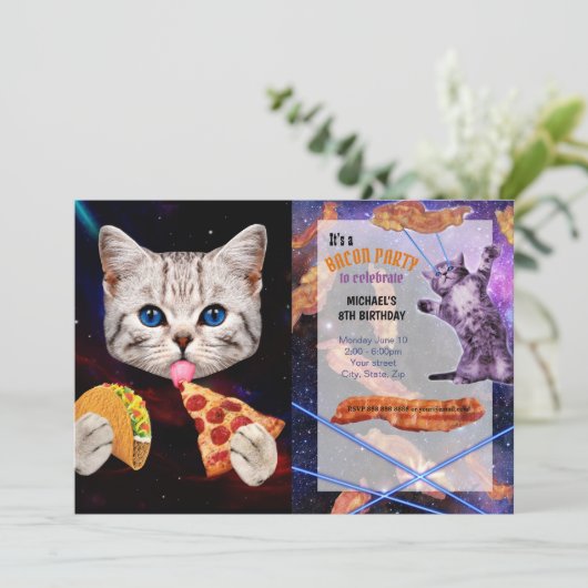 Taco, Cat en pizza Kaart (Staand voorkant)