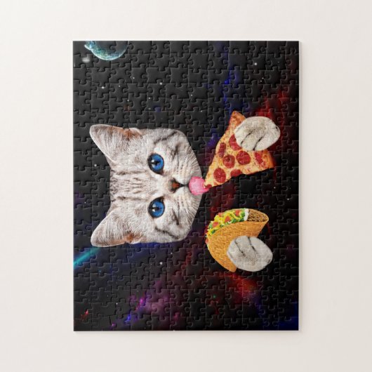 Taco, Cat en pizza Legpuzzel (Verticaal)