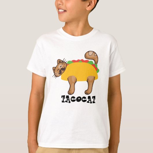 Taco Cat Humor Unisex T-shirt, Palindroom Graphic T-shirt (Voorkant)