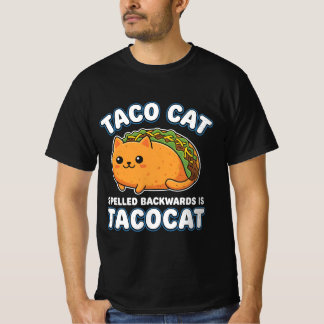 Taco Cat Lijn Kunst Esthetische Grappige Moderne T T-shirt