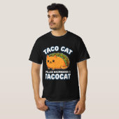 Taco Cat Line Art Aesthetic Funny Modern T-SHIRT (Voorkant volledig)