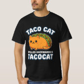 Taco Cat Line Art Aesthetic Funny Modern T-SHIRT (Voorkant)