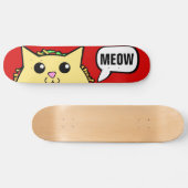Taco Cat Meow Red Persoonlijk Skateboard (Horizontaal)