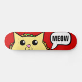 Taco Cat Meow Red Persoonlijk Skateboard (Horizontaal)