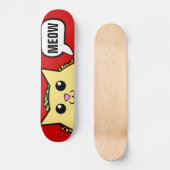 Taco Cat Meow Red Persoonlijk Skateboard (Voorkant)