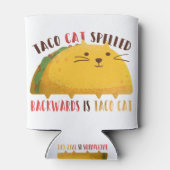 Taco Cat Palindrome Blikjeskoeler (Achterkant)