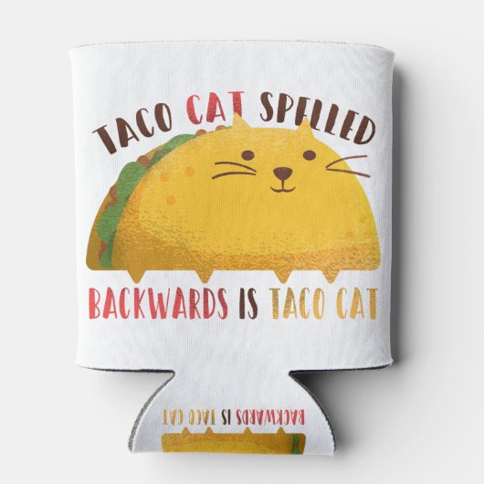 Taco Cat Palindrome Blikjeskoeler (Achterkant)