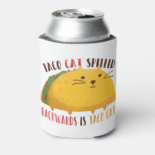 Taco Cat Palindrome Blikjeskoeler (Blikje Achterkant)