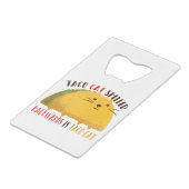 Taco Cat Palindrome Creditkaart Flessenopener (Achterkant Gekanteld)