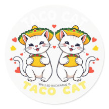 Taco Cat Palindrome Fiesta Schattige Chibi Art