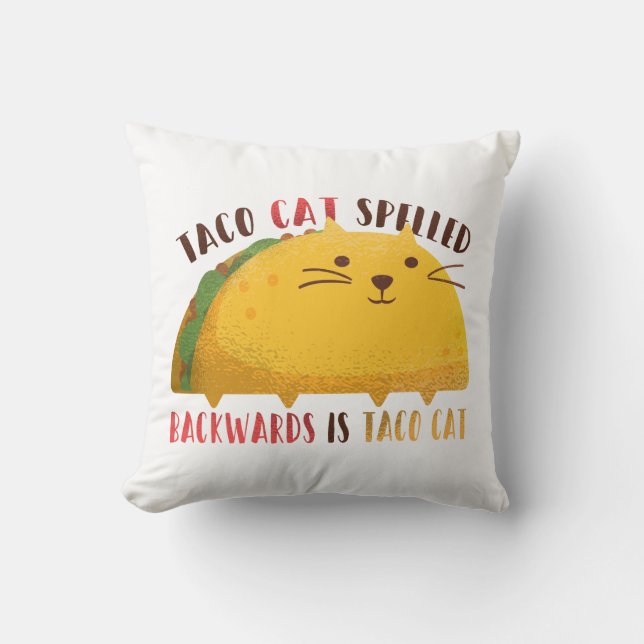 Taco Cat Palindrome Kussen (Voorkant)